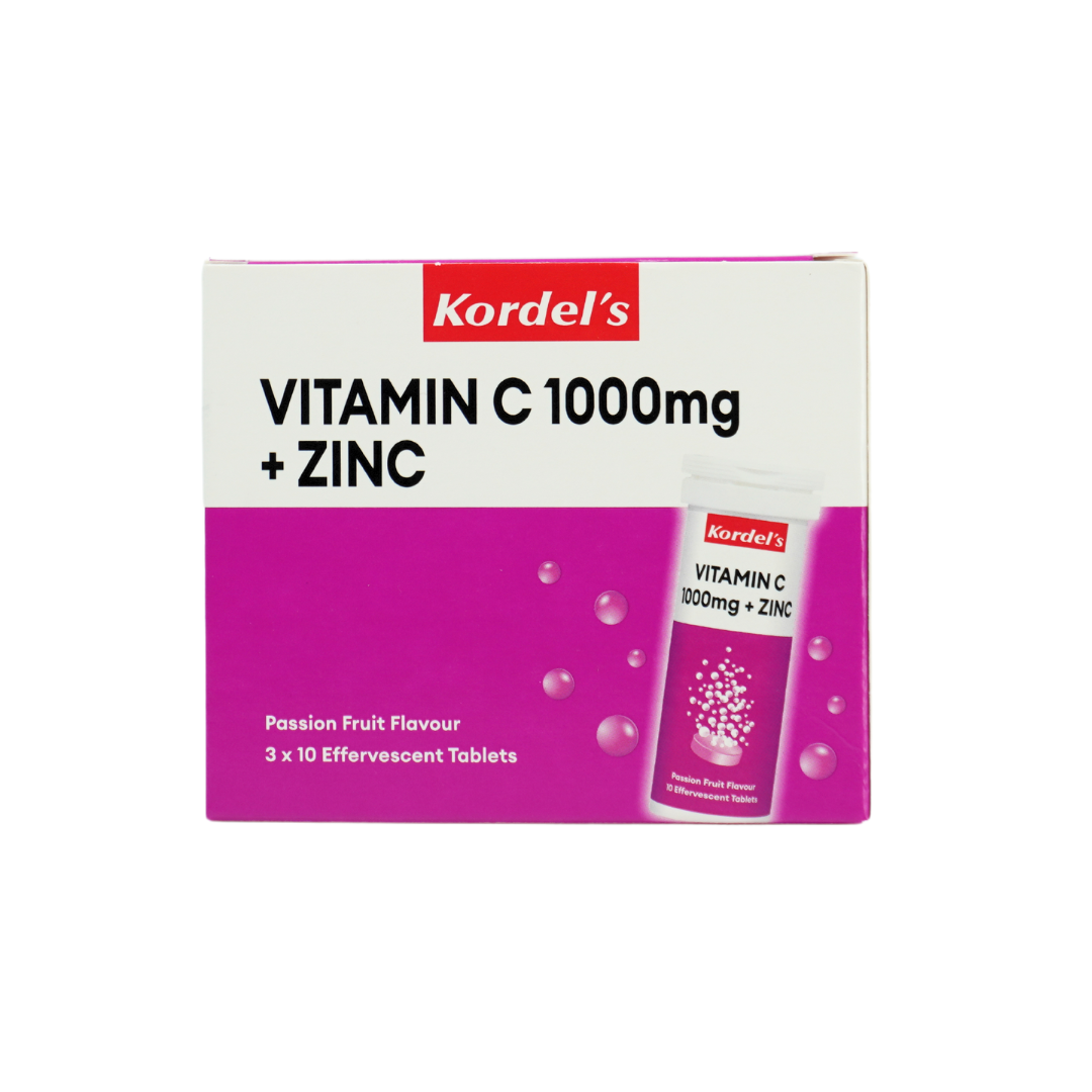 Kordel's 泡腾片维生素 C 1000 毫克 + 锌片（百香果味）10 片 x 3
