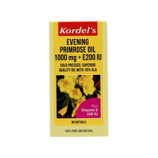 Kordel's Evening Primrose Oil 1000mg + E200IU Softgel 90's