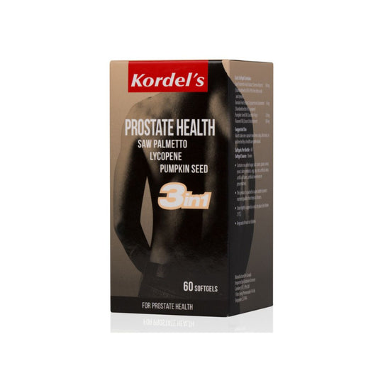 Kordel's Prostate Health supplement packaging on a white background