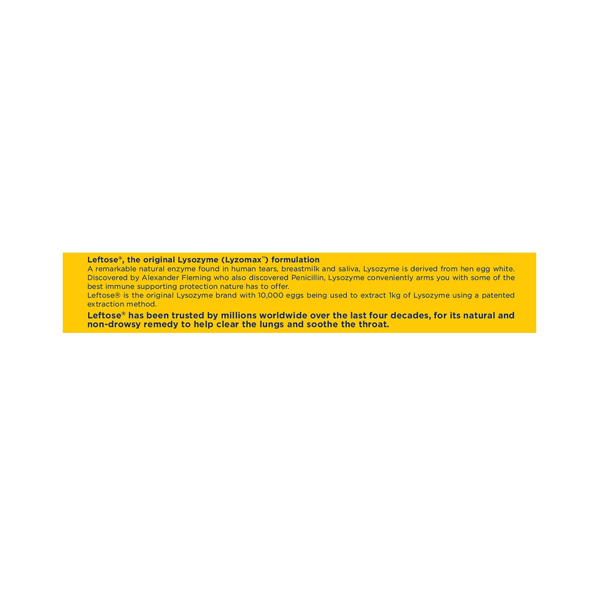 Leftose 30's Tablets (Lysozyme Hydrochloride)
