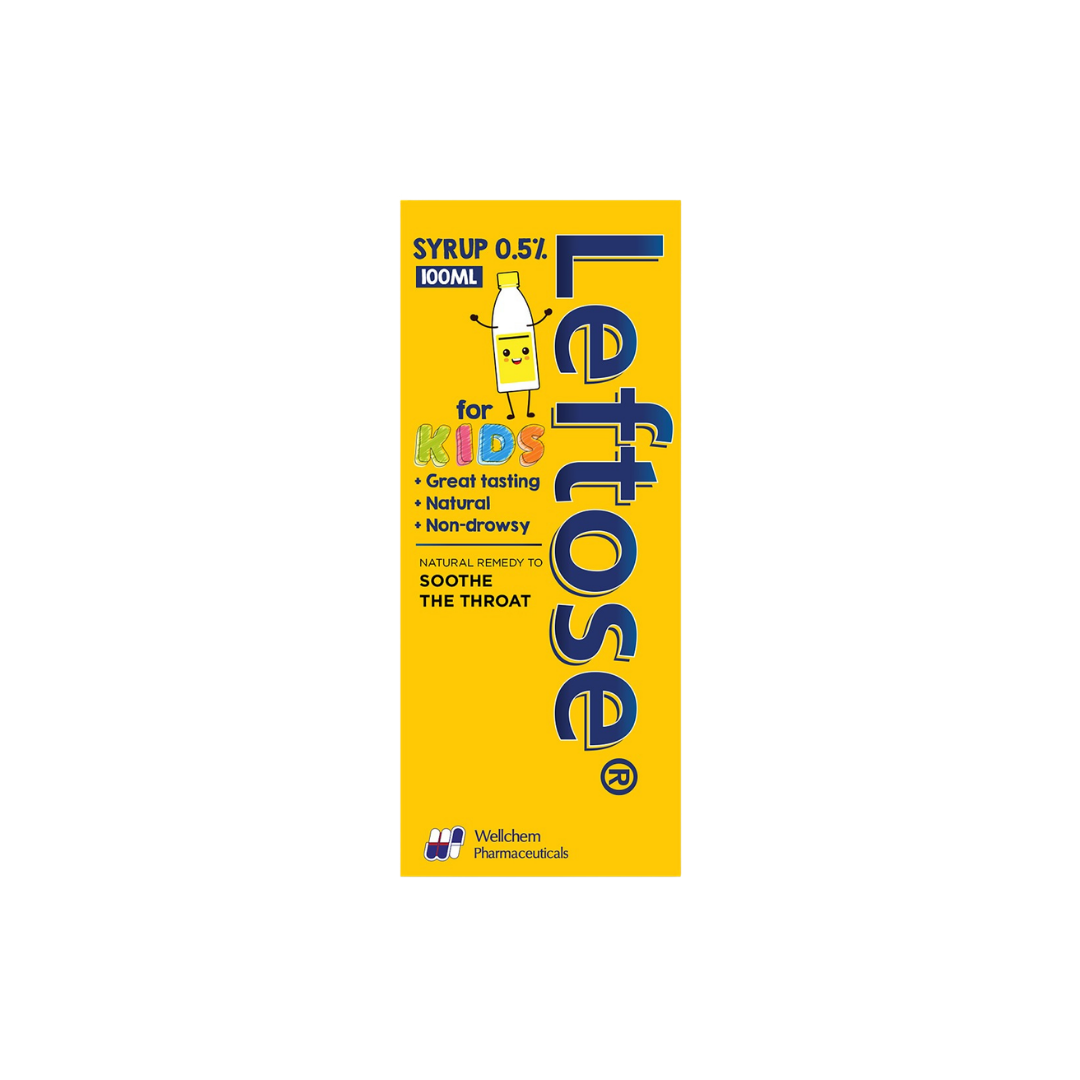 Leftose (Lysozyme Hydrochloride) 5mg/ml Syrup For Kids VALUE PACK (2 X 100ml)