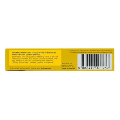 Leftose Max Lozenges Blackcurrant Flavour 16's Side 3