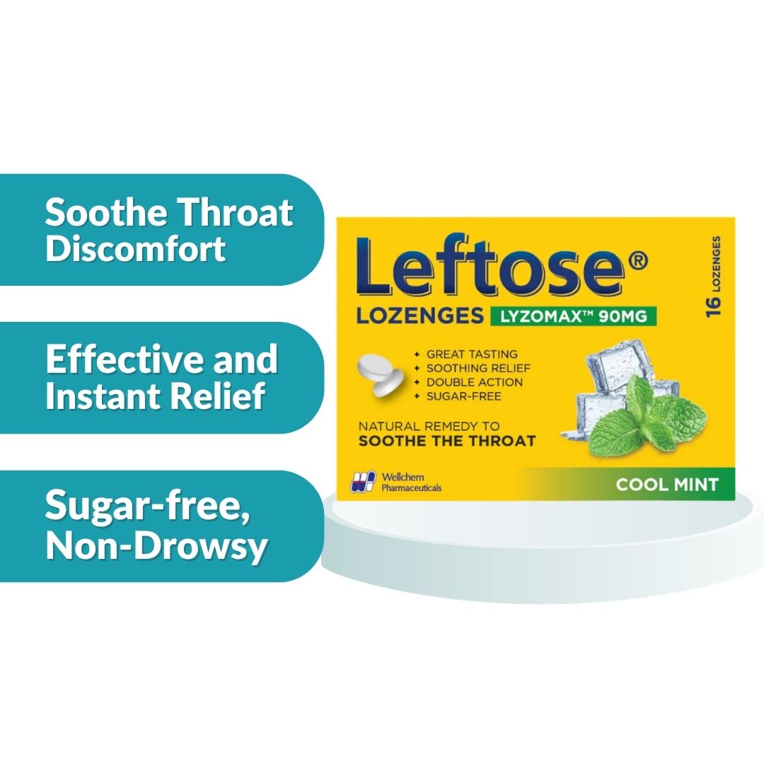 Leftose 润喉糖 清凉薄荷味 16 粒（盐酸溶菌酶）