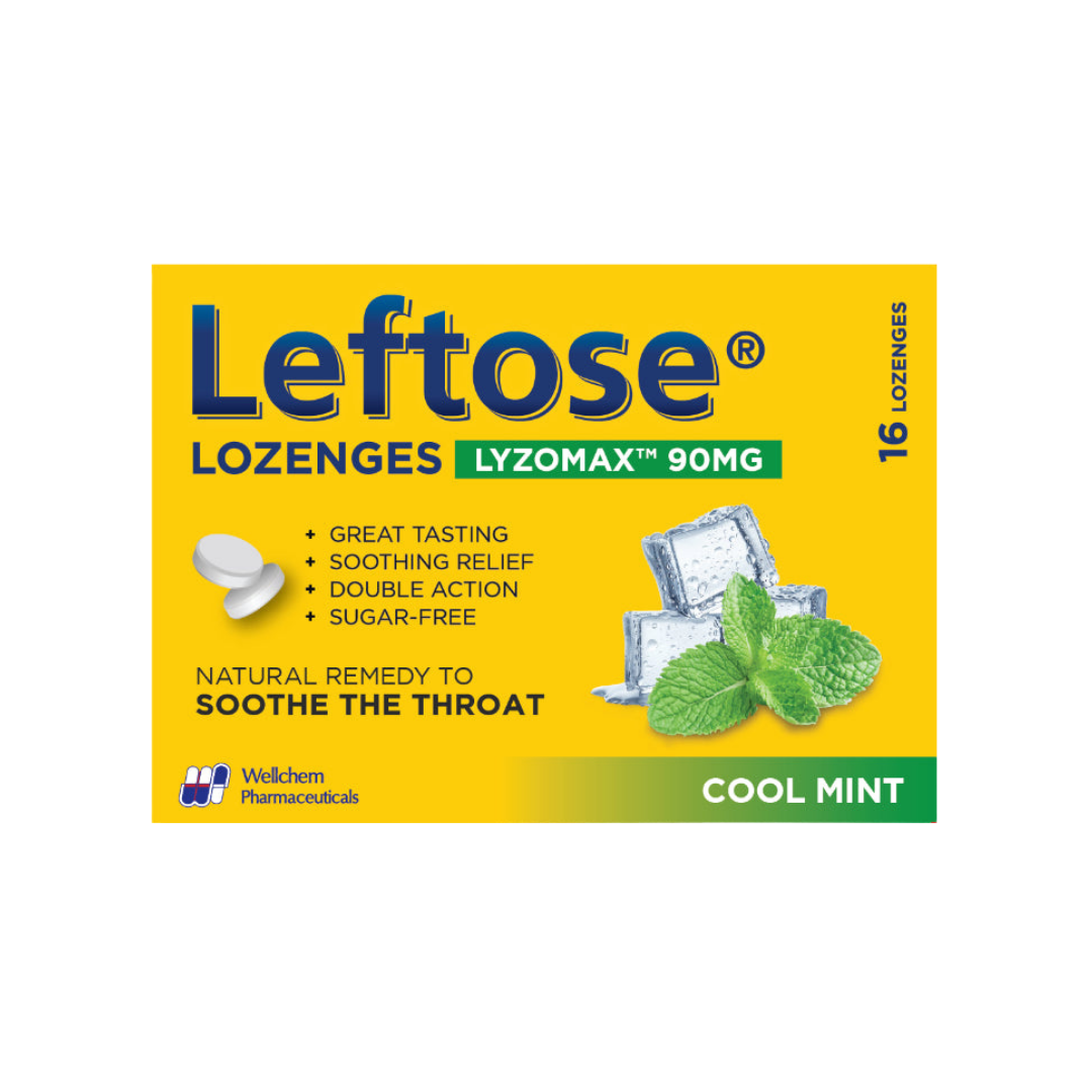 Leftose 润喉糖 清凉薄荷味 16 粒（盐酸溶菌酶）