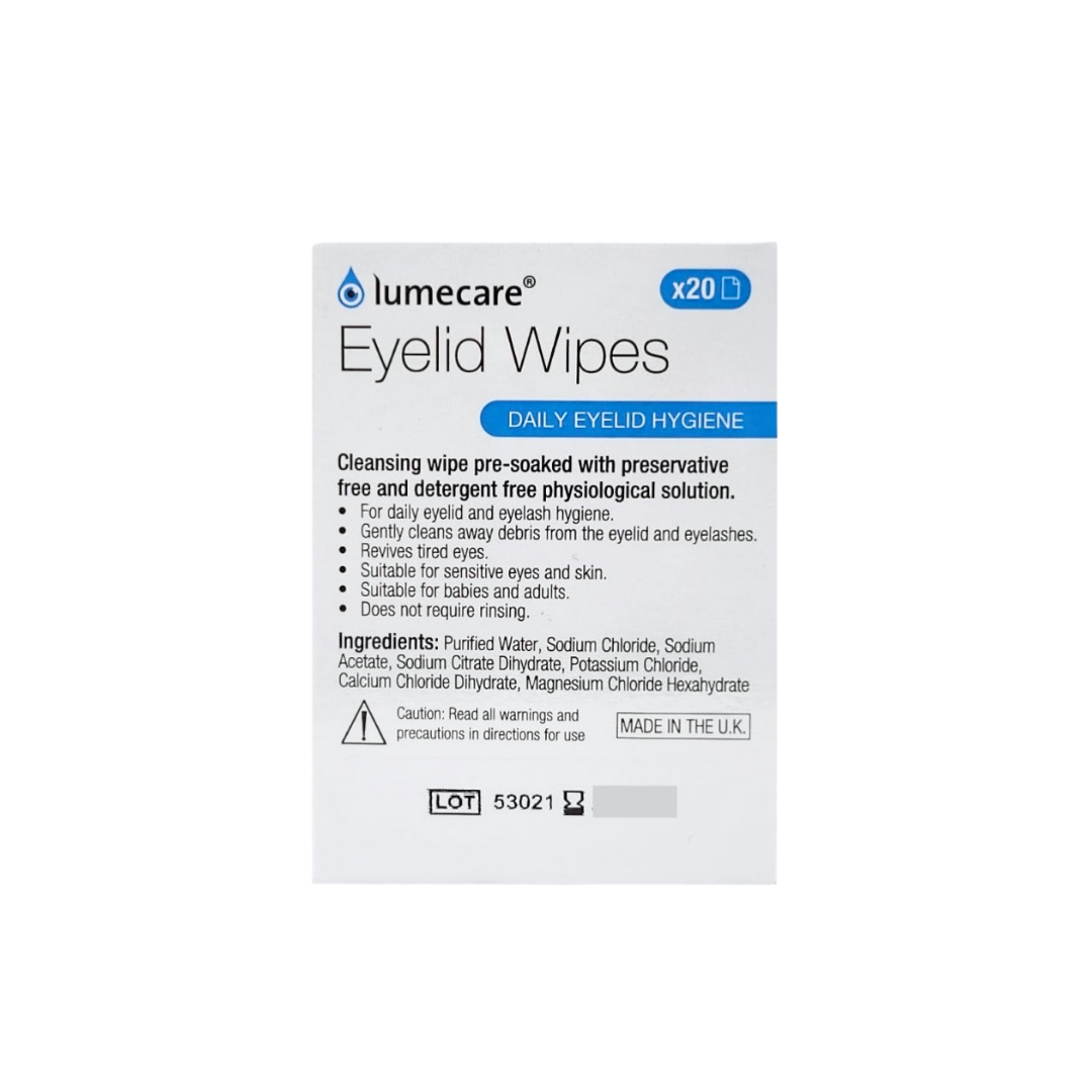Lumecare Eyelid Wipes 20's