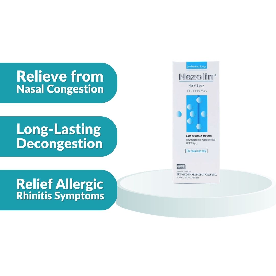 Nazolin Oxymetazoline HCL 0.05% Nasal Spray