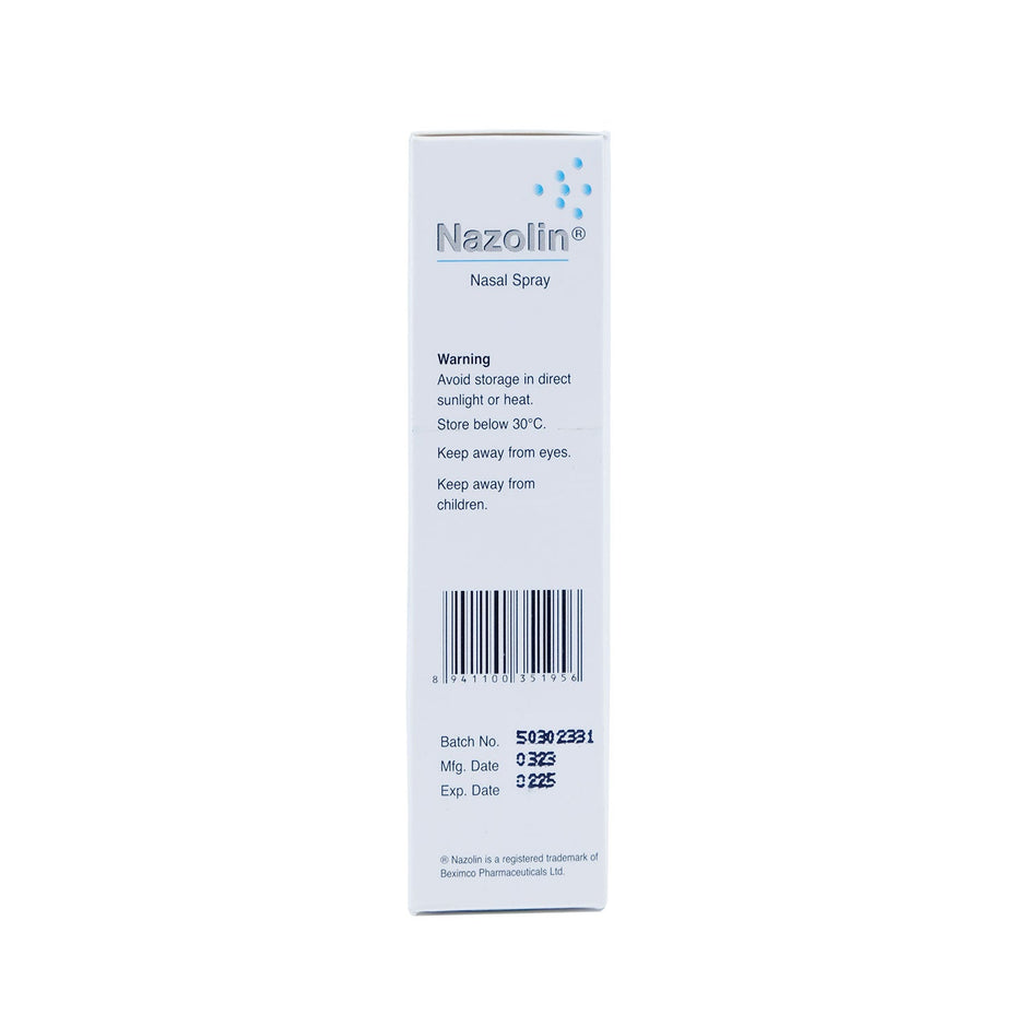 Nazolin Nazolin Oxymetazoline HCL 0.05% Nasal Spray – Glovida Pharmacy
