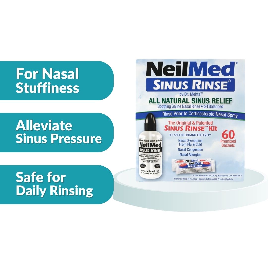 NeilMed Sinus Rinse Kit with Premixed Sachets 60's