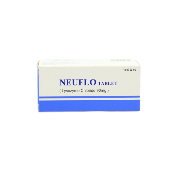 Neuflo (Lysozyme) 90mg Tablets 100's