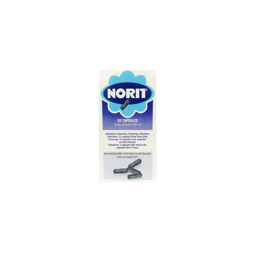 Norit 200mg Capsules 30's