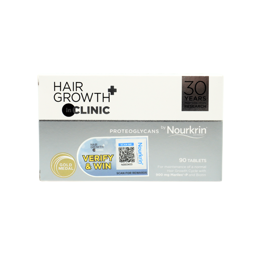 NOURKRIN HAIR GROWTH+ INCLINIC TABLETS,90'S