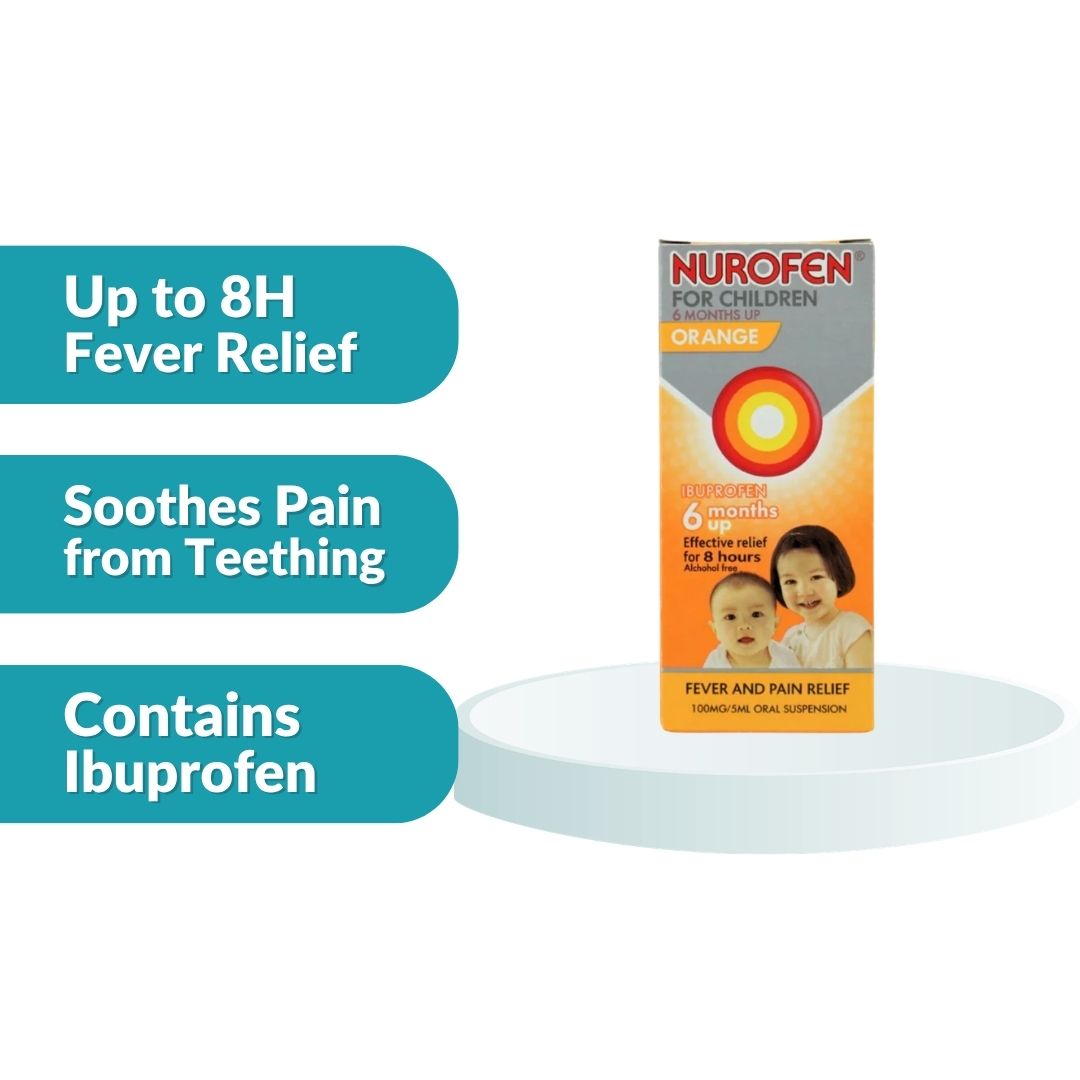 Nurofen (Ibuprofen) Children 100mg/5ml Oral Suspension Orange Flavour 60ml