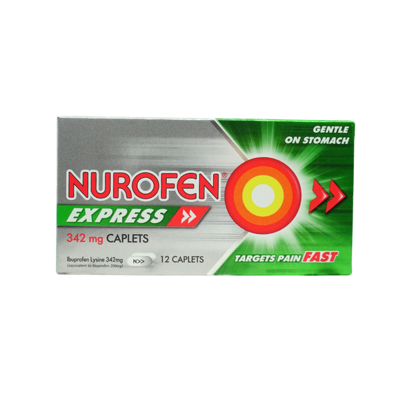 Ibuprofen (Nurofen Express) 342Mg Caplets 12's