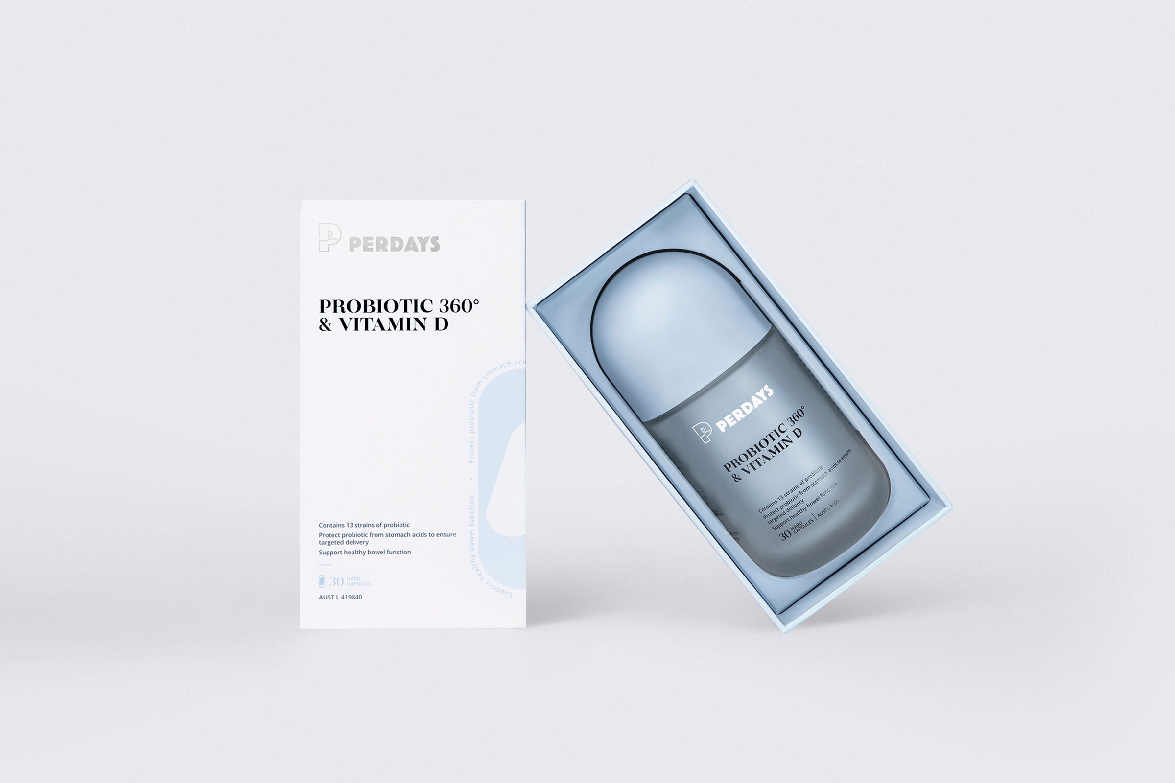 PERDAYS Probiotic 360 & Vitamin D (Double Capsules) 30'S