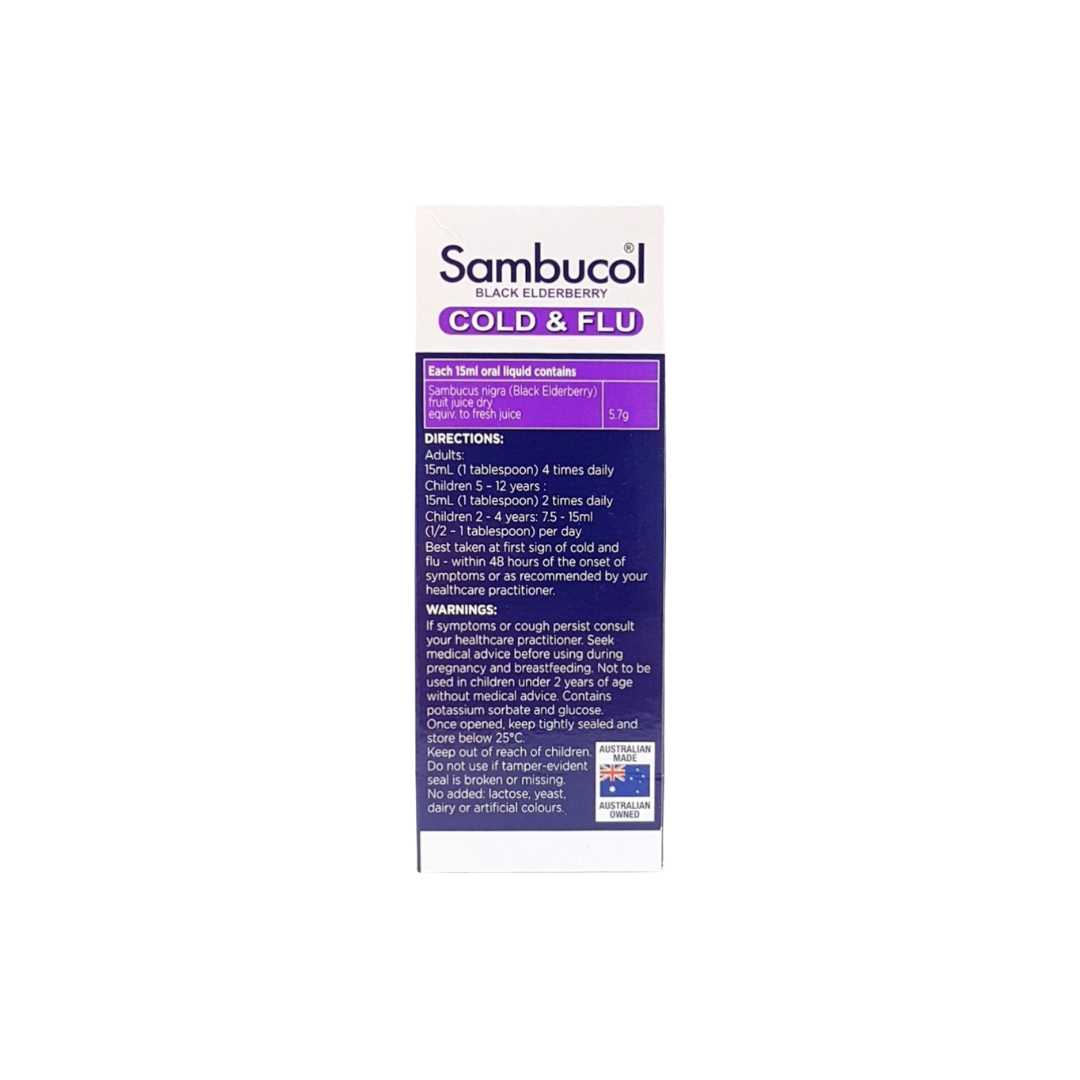 Sambucol Black Elderberry Cold & Flu 120ml