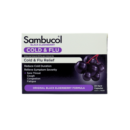 Sambucol Black Elderberry Cold & Flu Capsules 24's