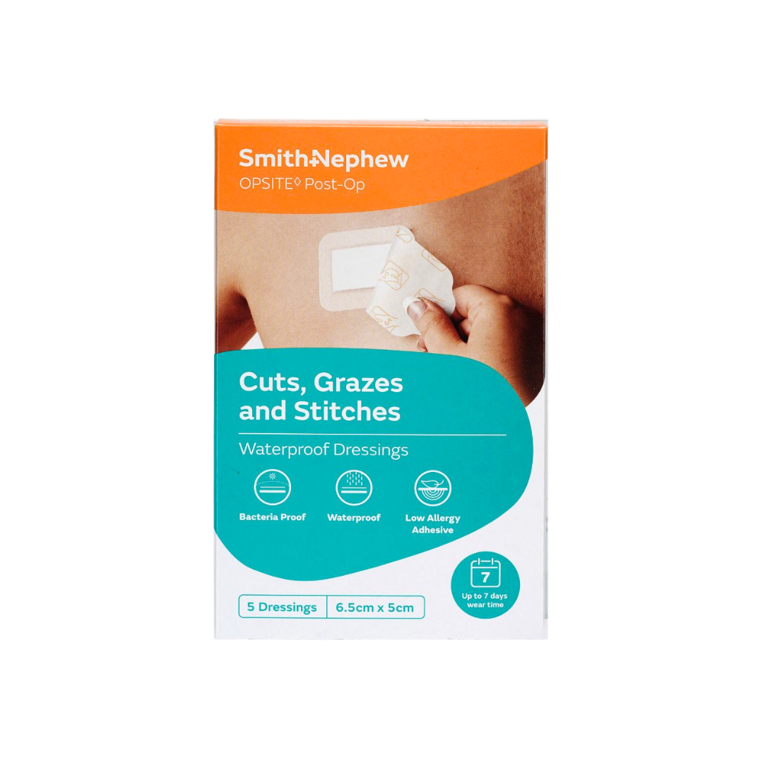 Smith+Nephew Opsite Post-Op 6.5cm X 5cm Dressings 5's