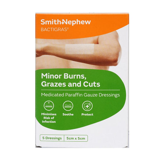 Smith & Nephew Bactigras 5CM X 5CM 5'S