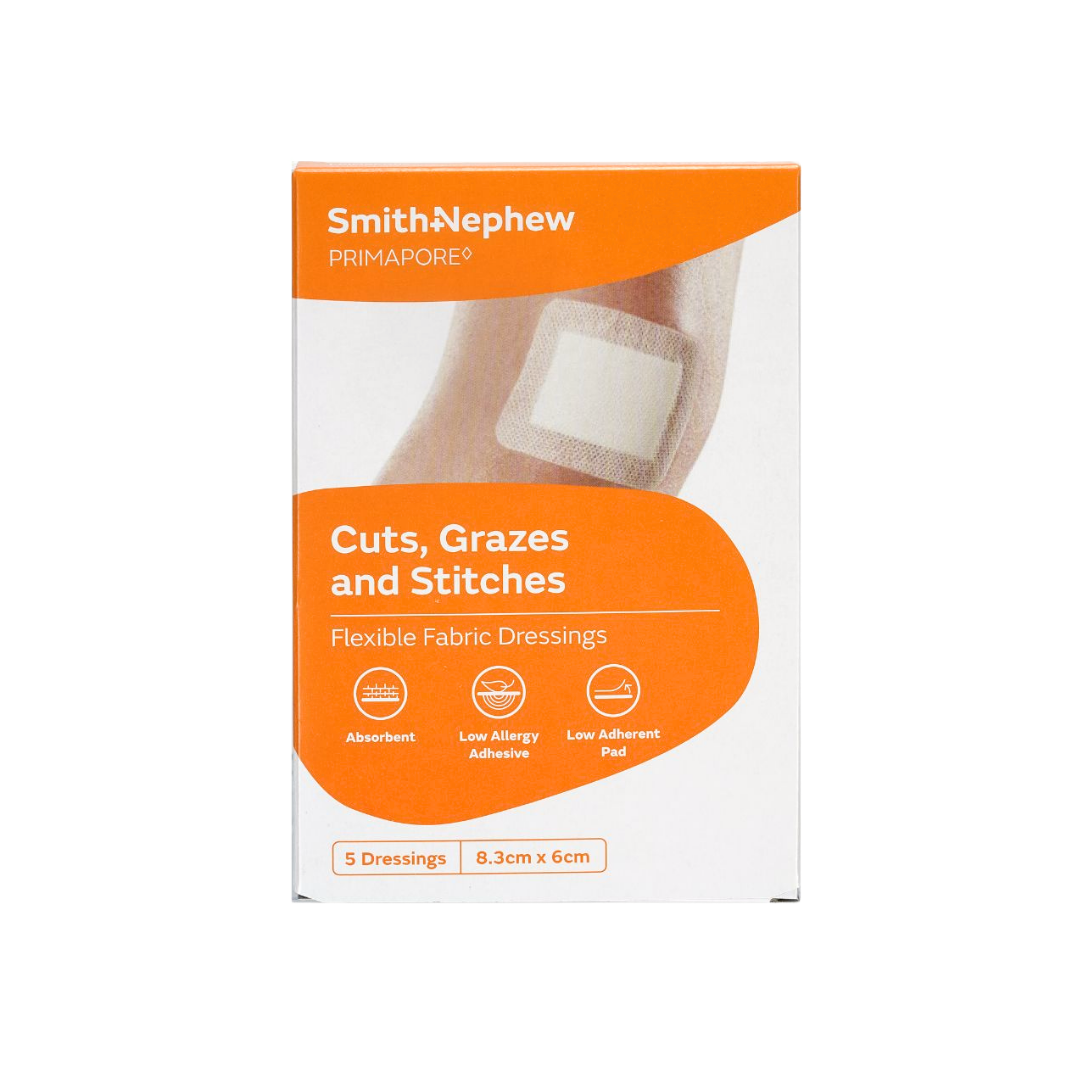 Smith+Nephew Primapore 8.3cm X 6cm Dressings 5's