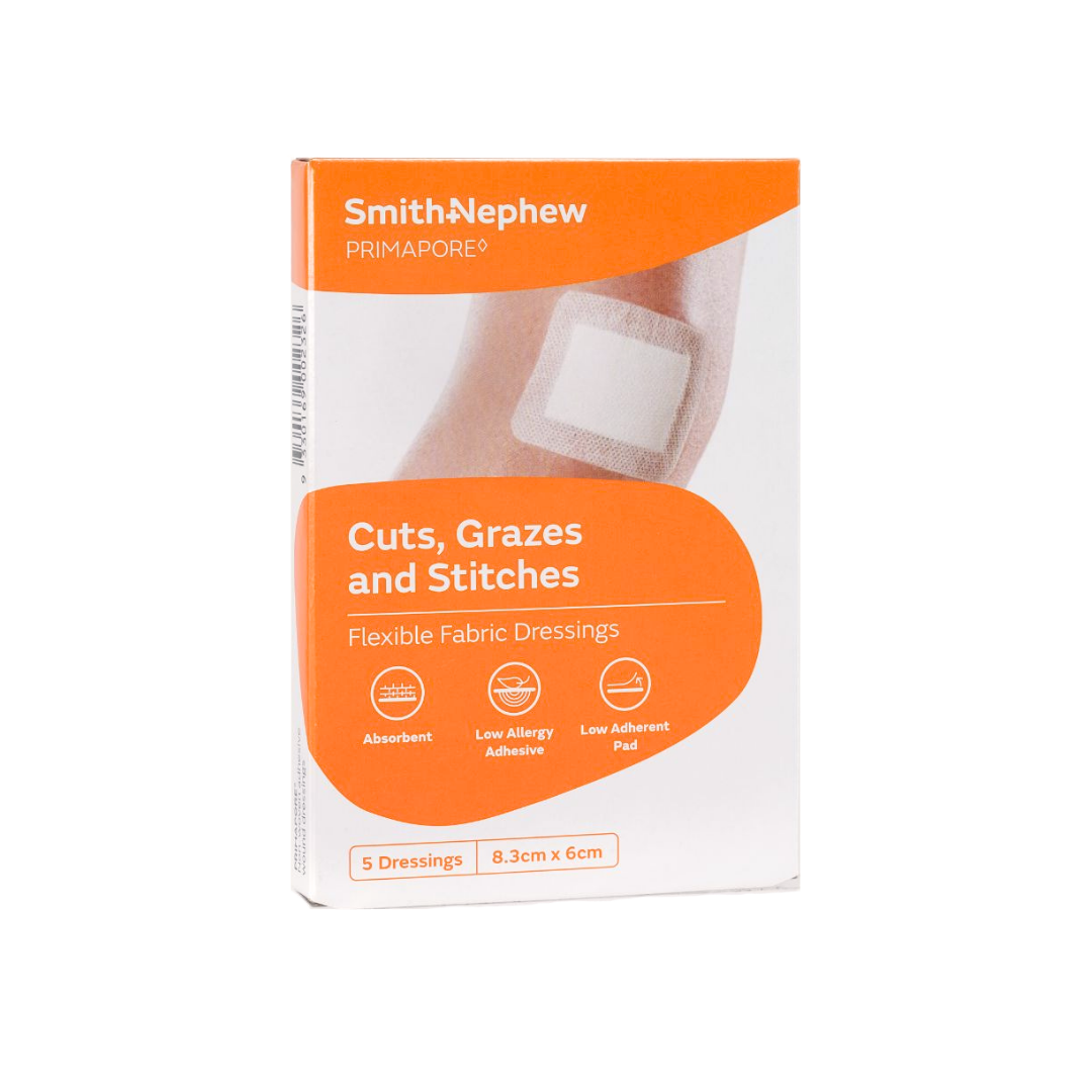 Smith+Nephew Primapore 8.3cm X 6cm Dressings 5's