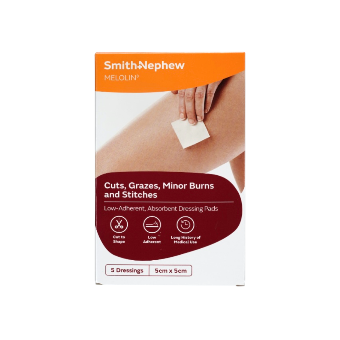 Smith+Nephew Melolin 5cm X 5cm Dressings 5's