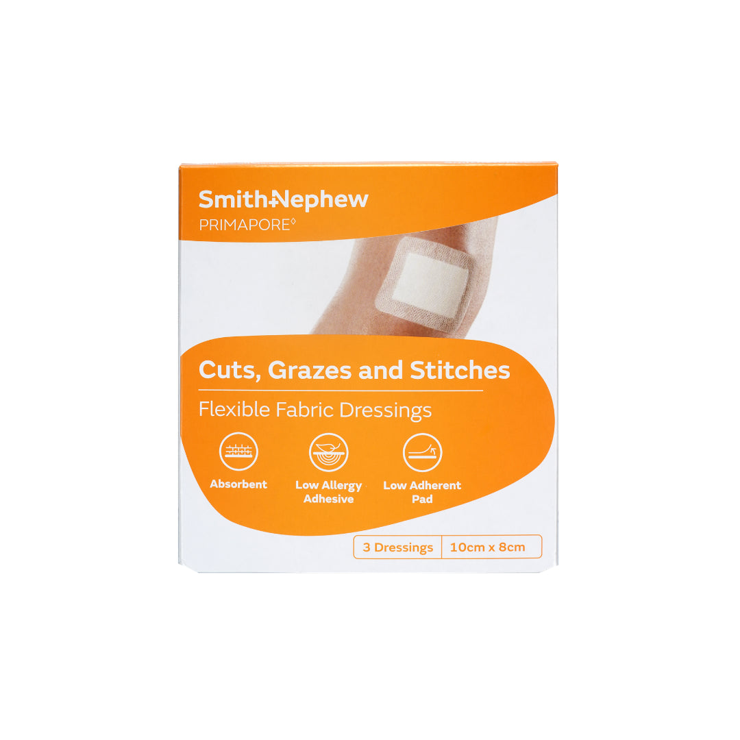 Smith+Nephew Primapore 10cm X 8cm Dressings 3's