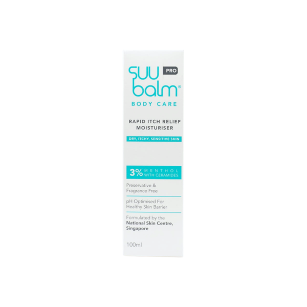 Suu Balm Pro Body Care Rapid Itch Relief Moisturiser 3% Menthol With Ceramides 100ml