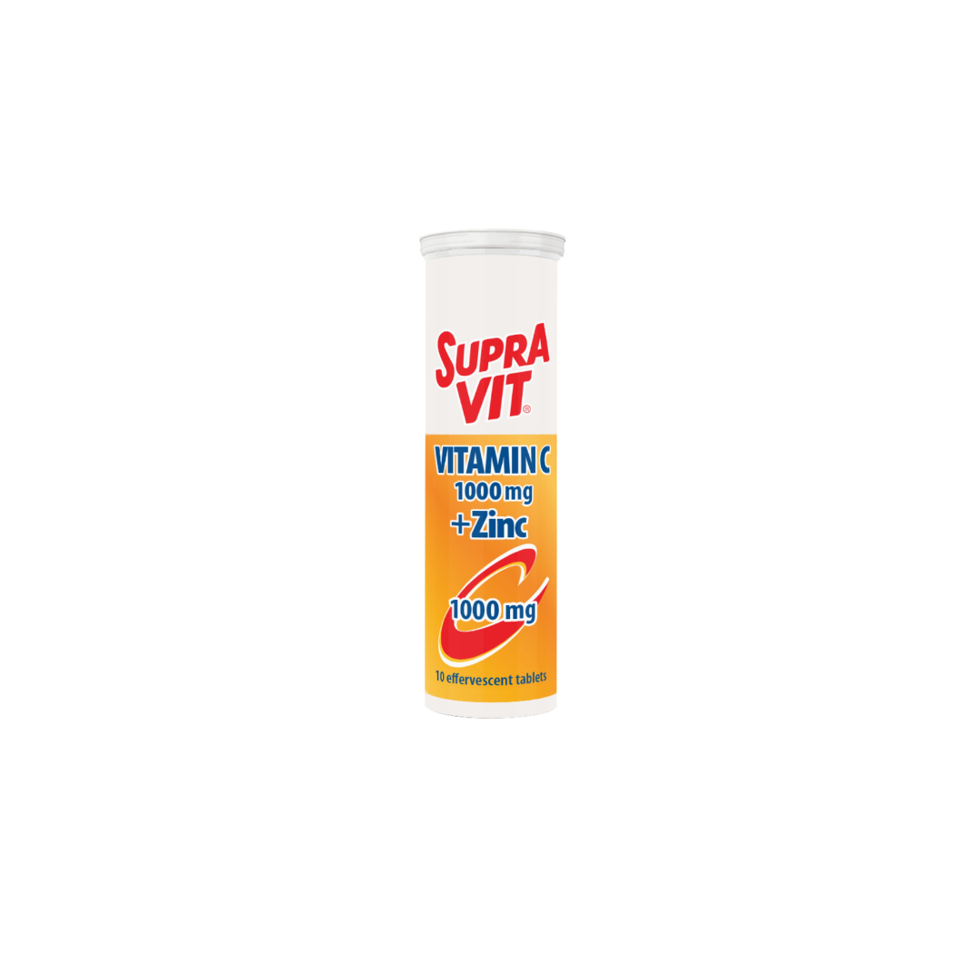 Supravit® Vitamin C 1000mg + Zinc Effervescent Tablets 10's
