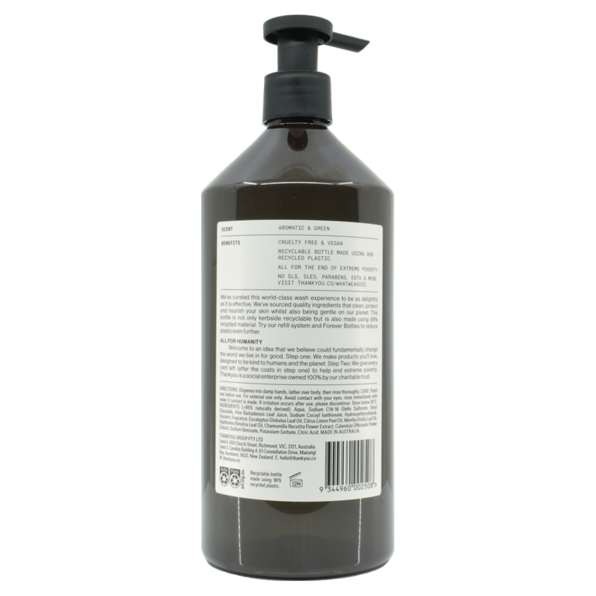 Thankyou 植物薄荷春花沐浴露 1L
