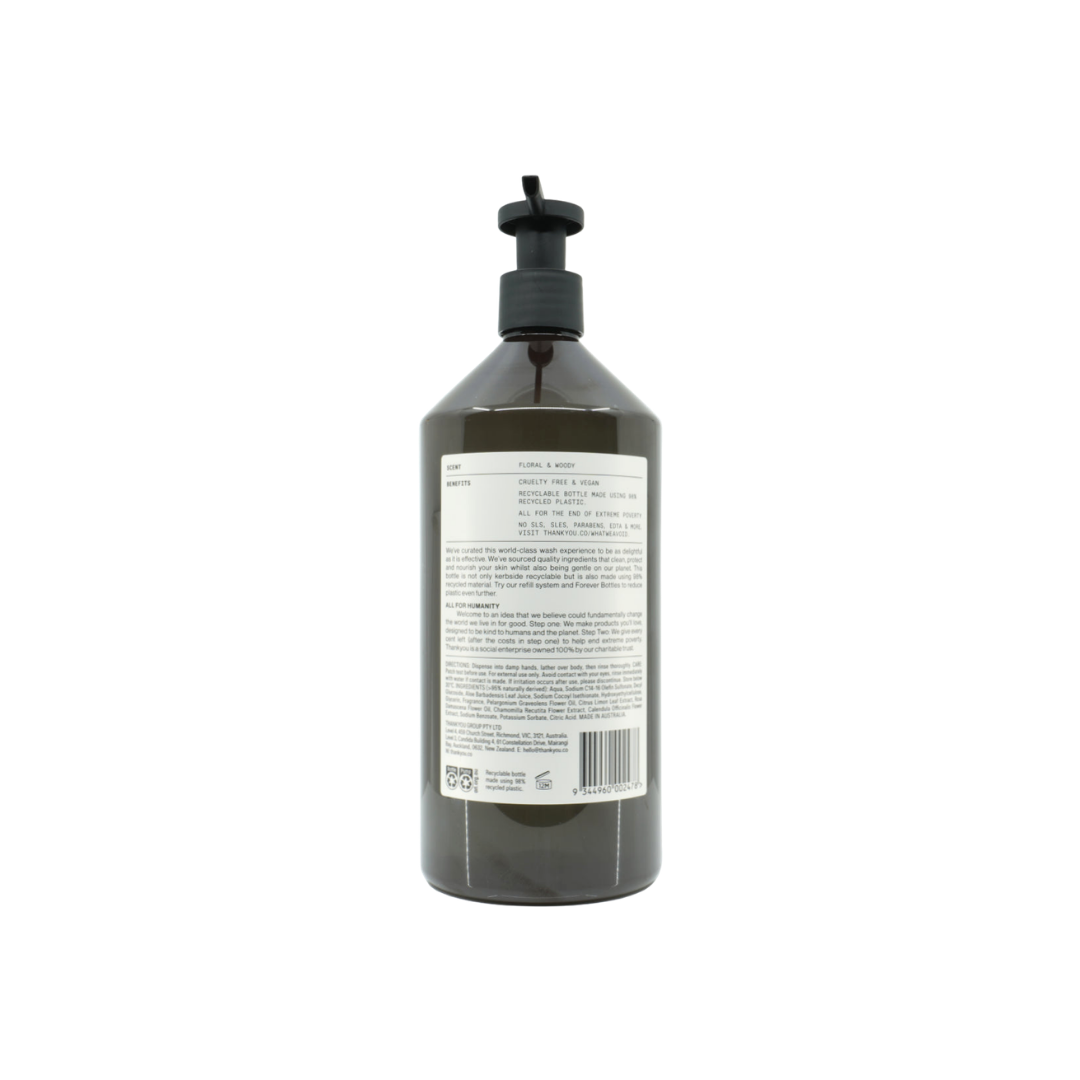 Thankyou Botanical Geranium & Rosewood Body Wash 1L