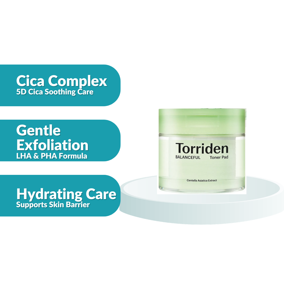 Torriden Balanceful Cica Toner Pad 60's