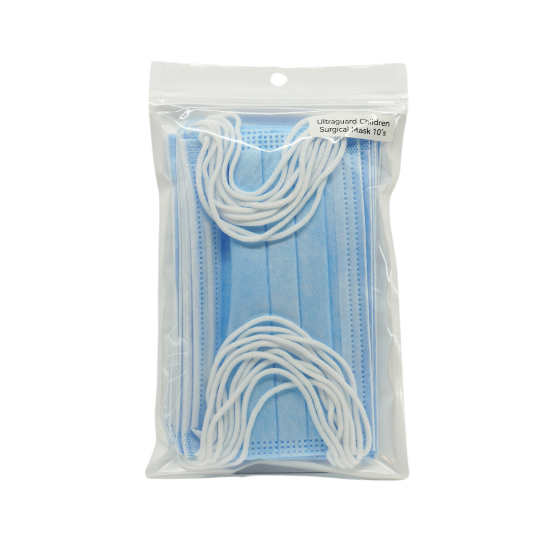 Ultra Guard Children 3-ply Surgical Face Mask 10's (Free Gift)