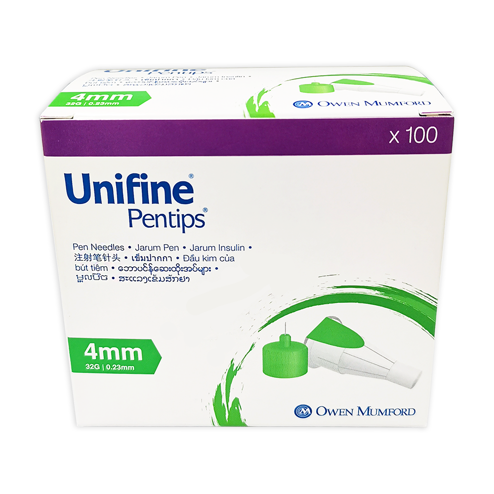 Owen Mumford Unifine Pentips Pen Needles (4mm 32G) 100’s Box
