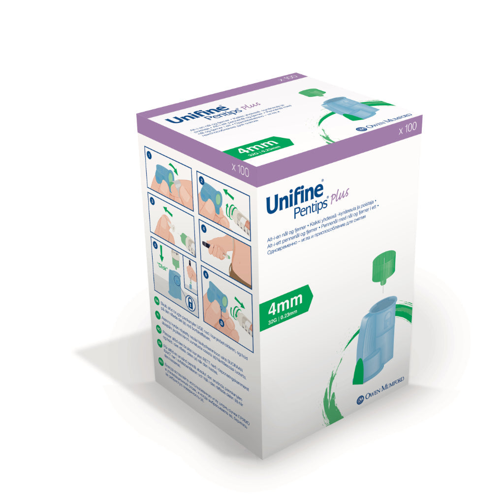 Owen Mumford Unifine Pentips Plus 4mm 32G 100's Box