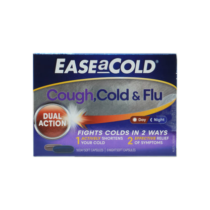 Ease-A-Cold Cough Cold & Flu Day & Night Capsules 24's