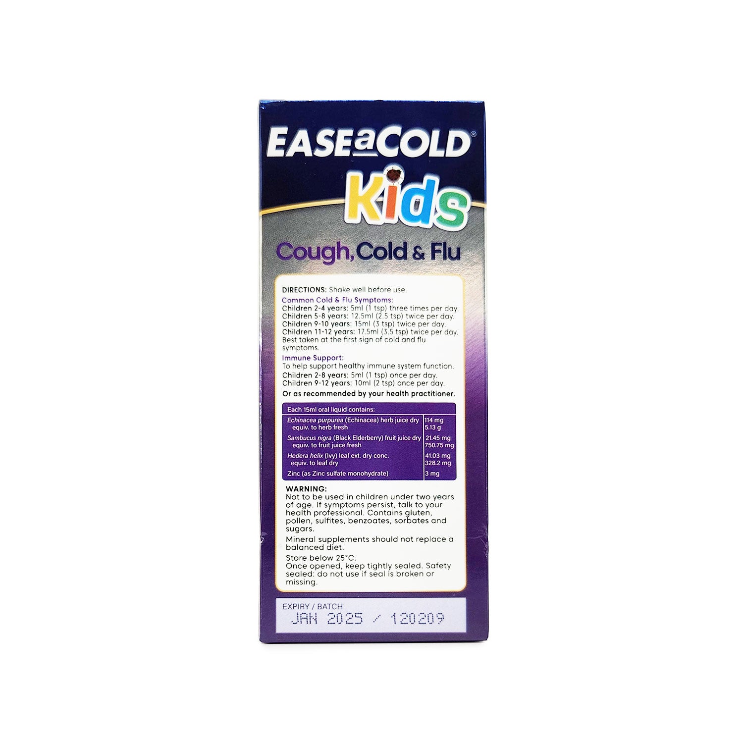 Ease-A-Cold Kids Cough, Cold & Flu Relief 180ml – Glovida