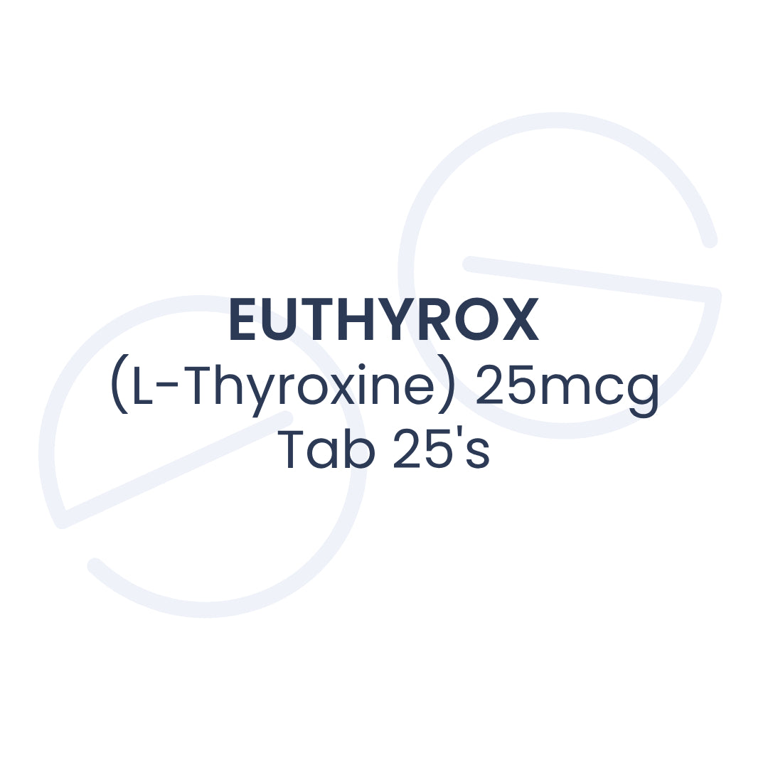 EUTHYROX（L-甲状腺素）25mcg片剂，25片
