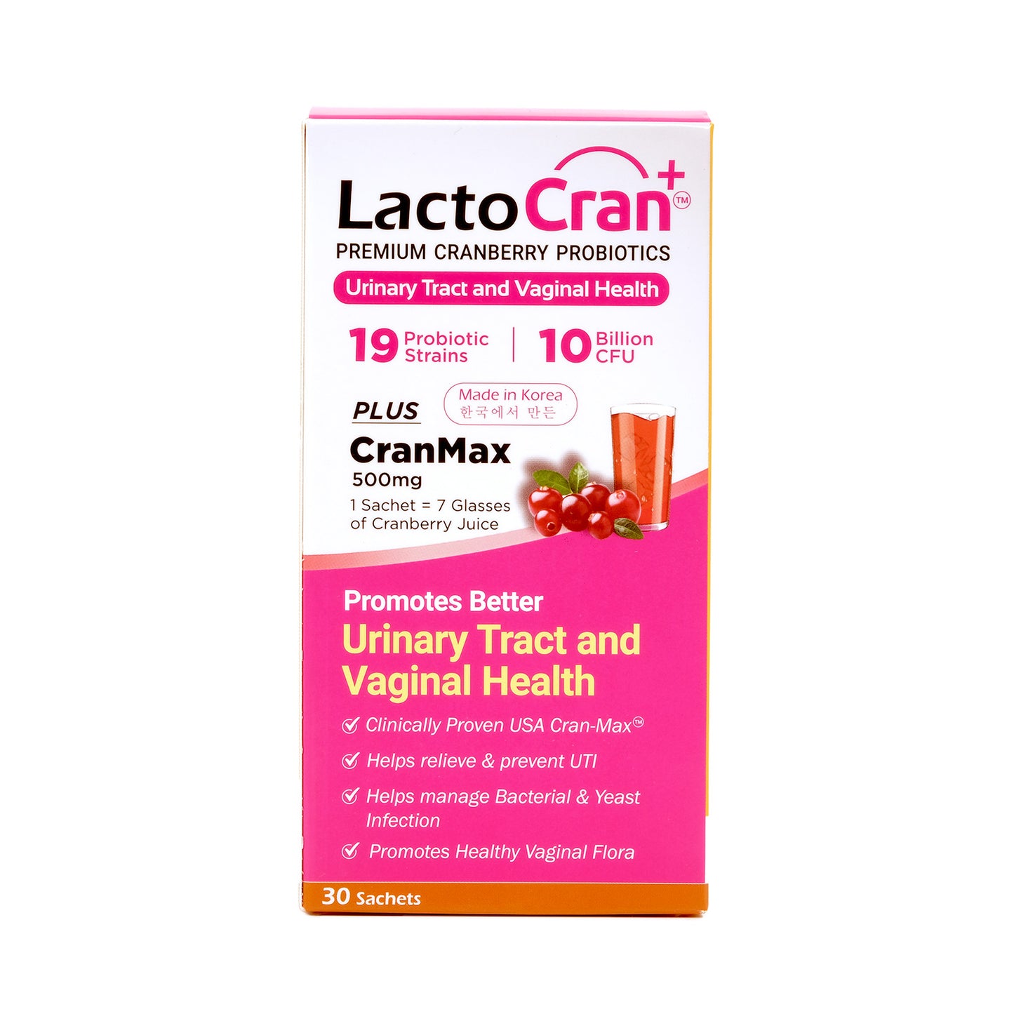 LactoCran+ 优质蔓越莓益生菌 30 粒