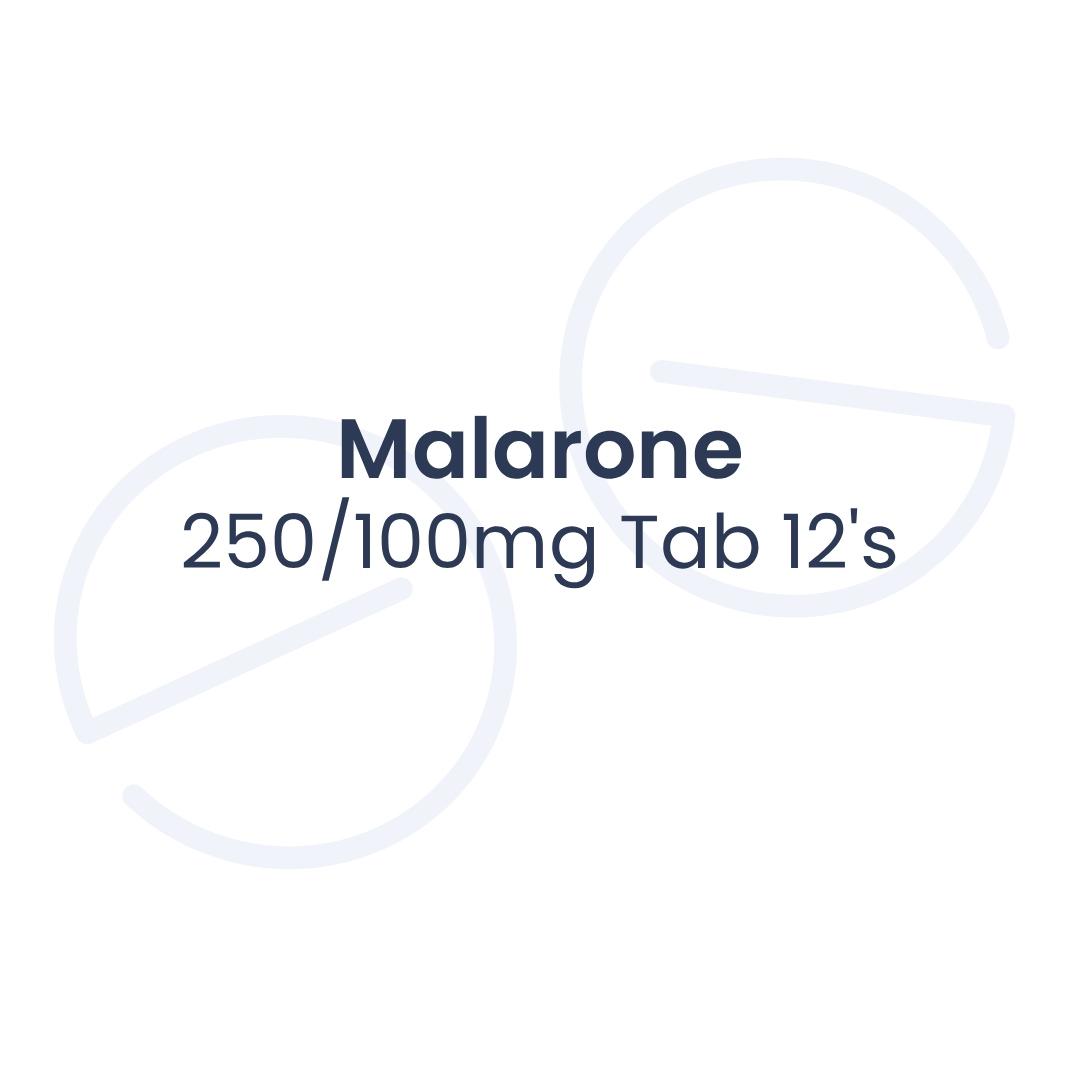 Malarone (250/100mg) Tablets 12's