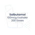 Salbutamol 100mcg Evohaler 200 Doses