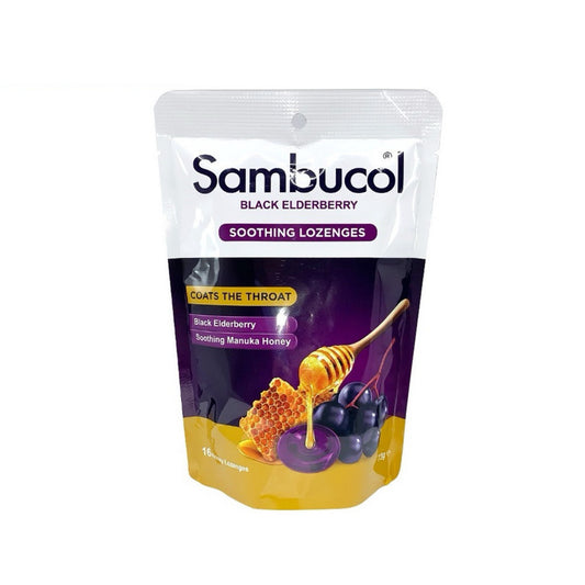 Sambucol Black Elderberry Soothing Honey Lozenges 16's