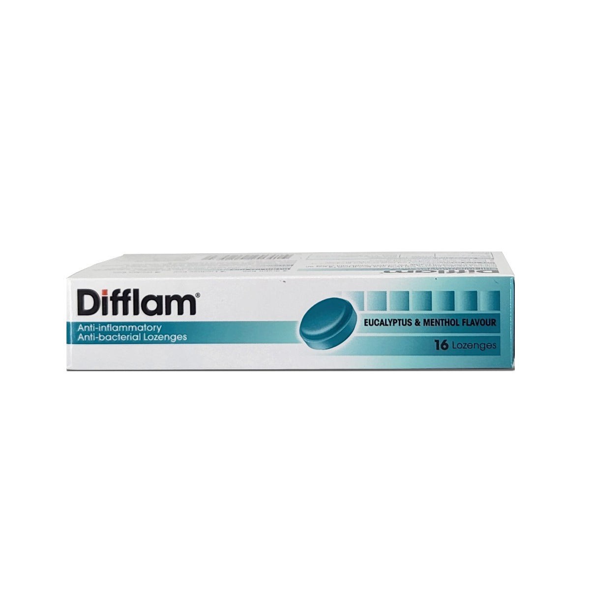 Difflam Anti Bacterial Lozenges - Eucalyptus & Menthol Flavour 16's