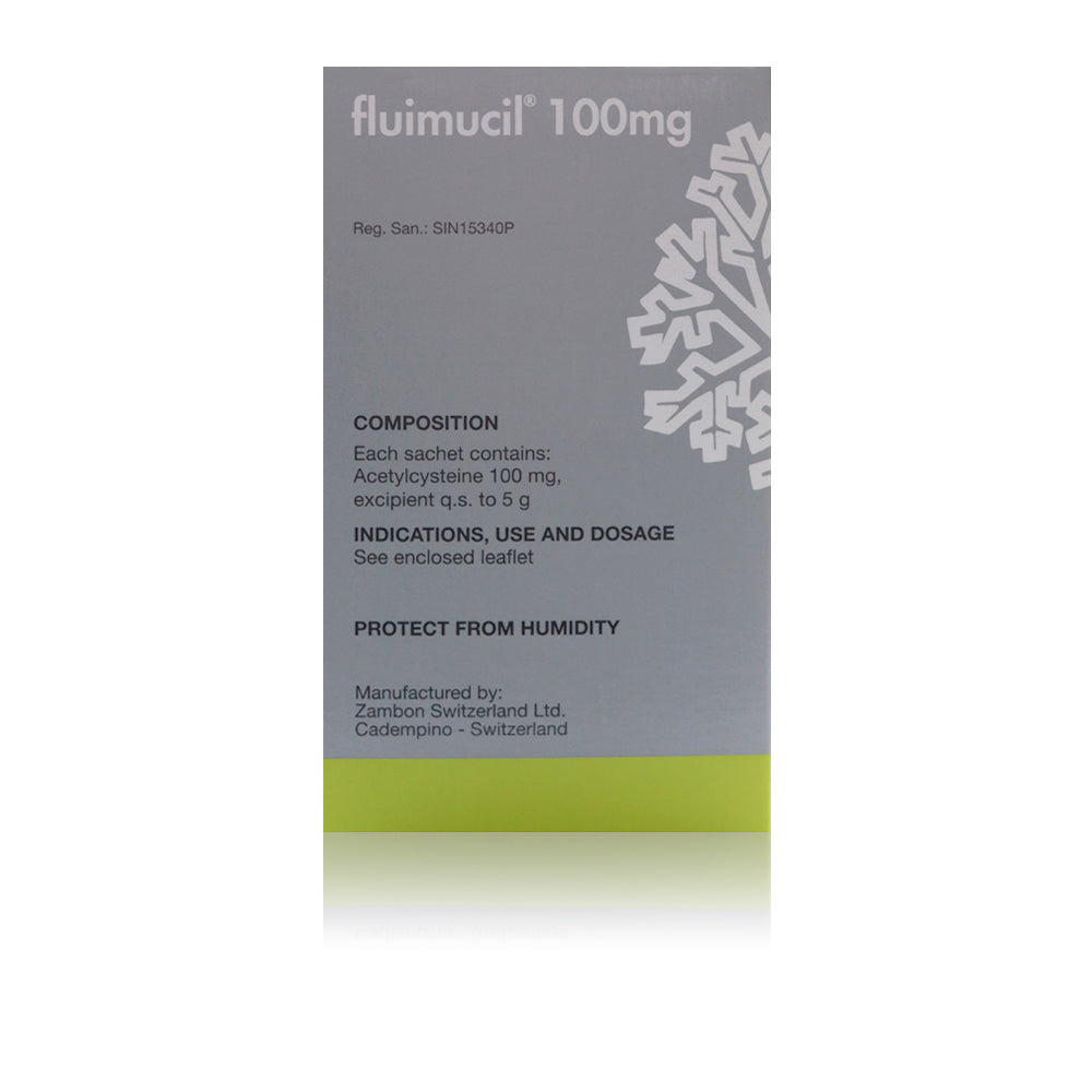 Fluimucil 100mg Effervescent Granules 30's Side 2