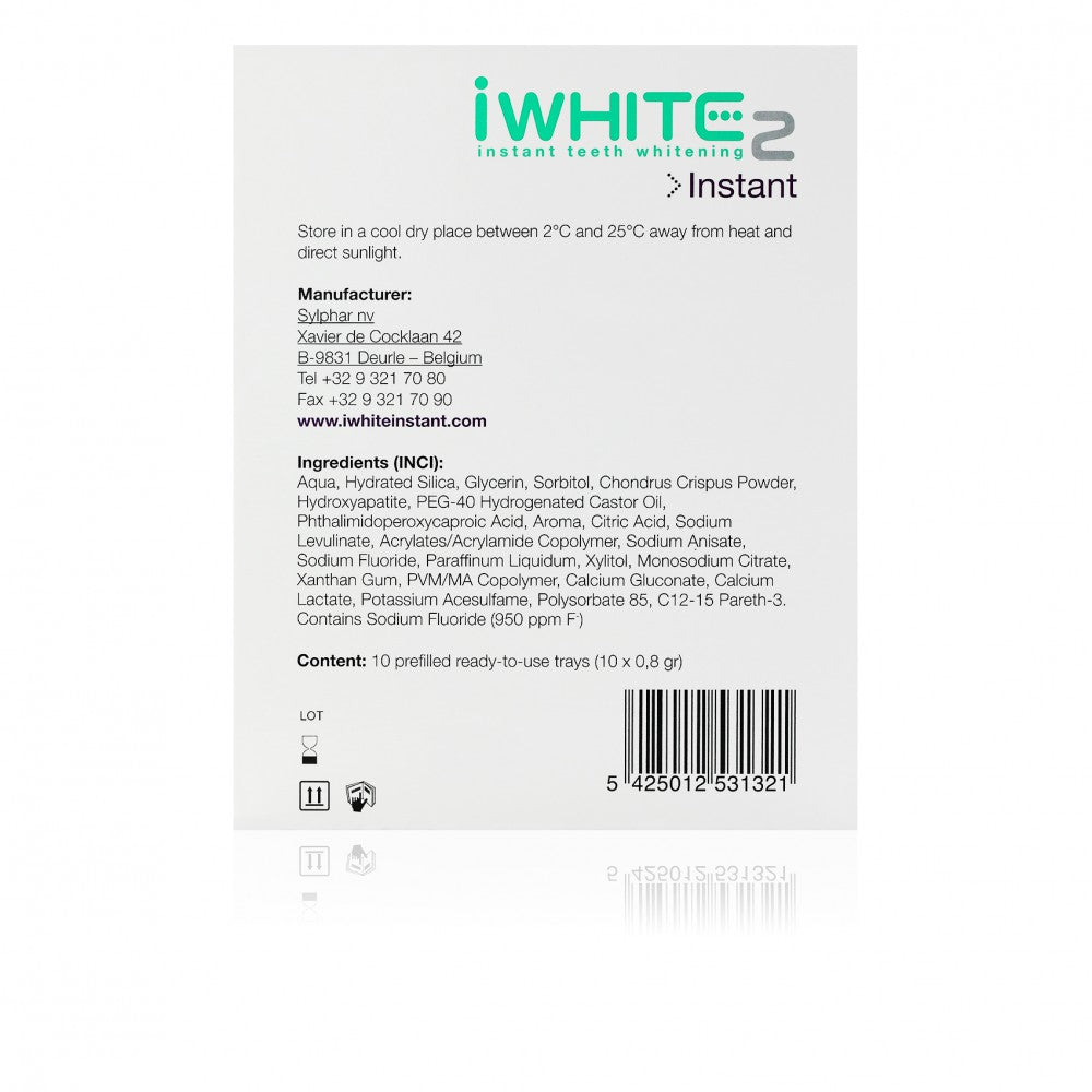 iWhite 2 Instant Teeth Whitening Kit 10 Trays
