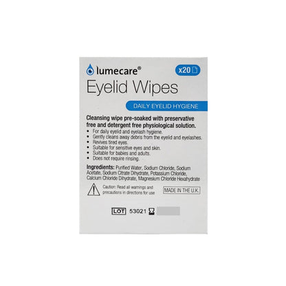 Lumecare 眼睑湿巾 20 片