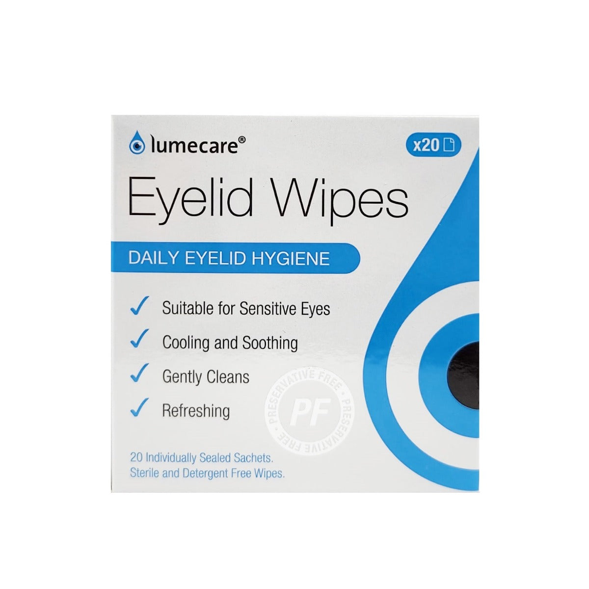 Lumecare Eyelid Wipes 20's