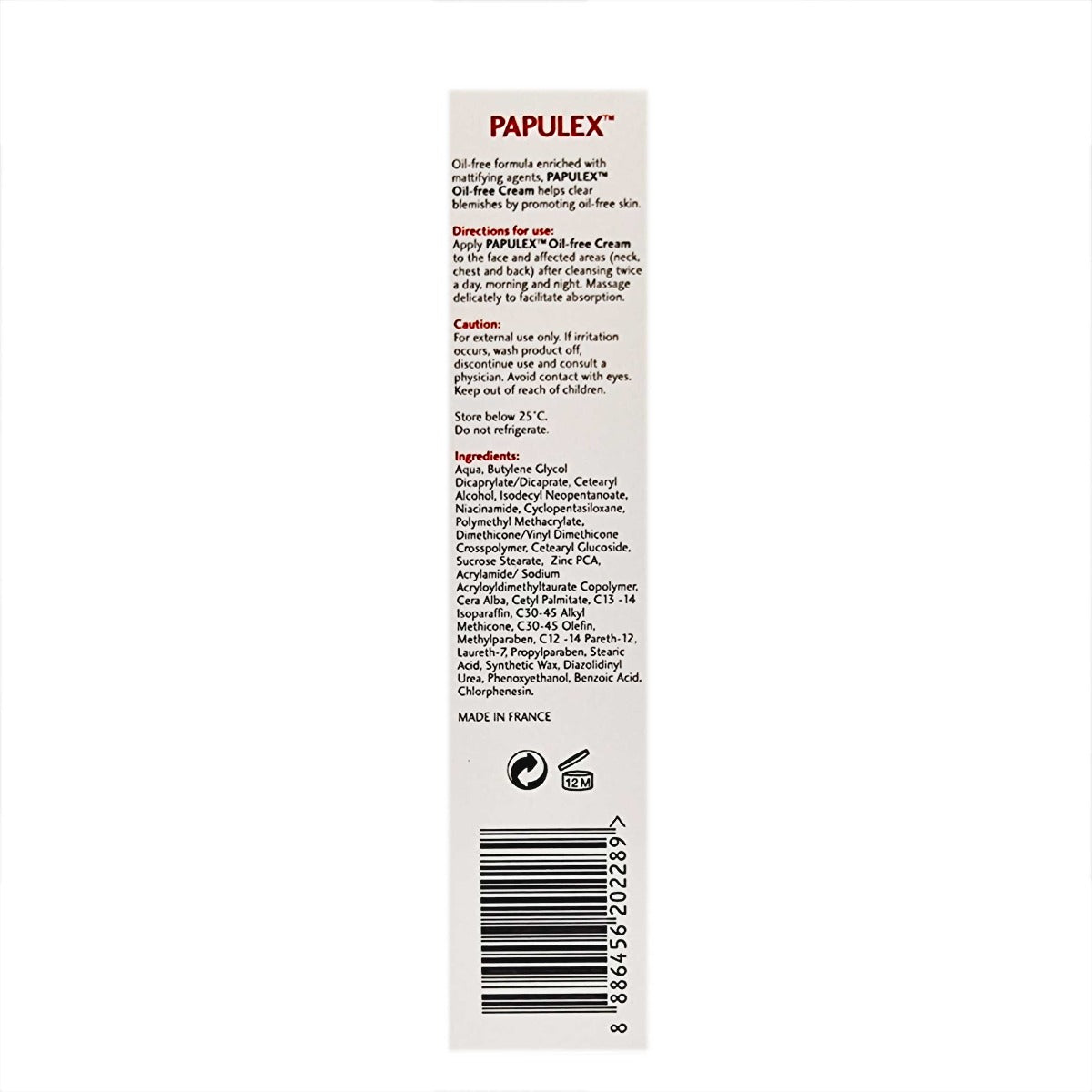 Papulex oil 2025 free cream