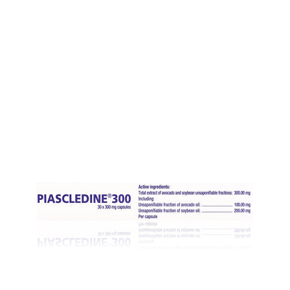 Piascledine 300mg Capsules 30's: Avocado and Soybean Oil for Improvement of Joint Function