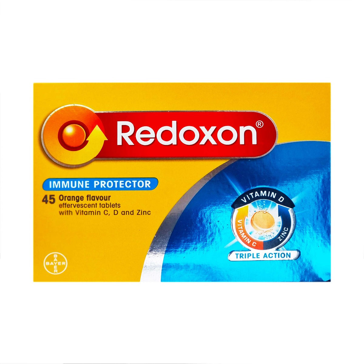 Redoxon Triple Action Effervescent Tablets Orange Flavour 45's