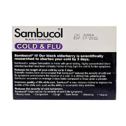 Sambucol Black Elderberry Cold & Flu Capsules 24's